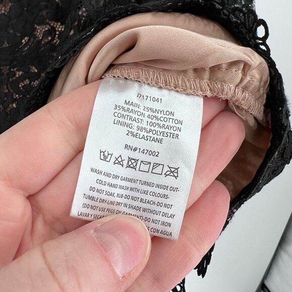 NWT The Jetset Diaries Zodiac Long Sleeve Lace Mini Dress Black Size Small - Picture 12 of 16